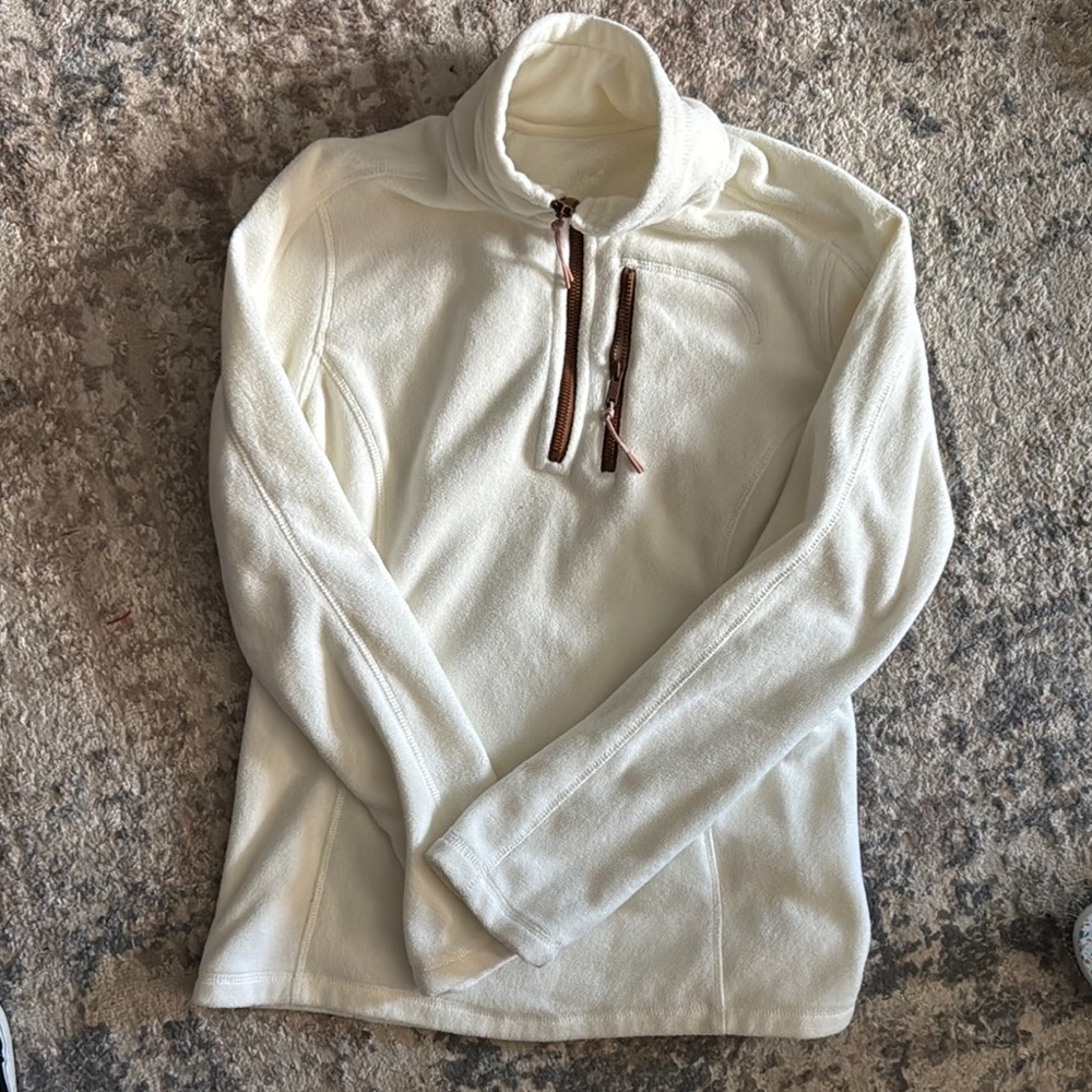 Womens Cream fleece  with Zipper
